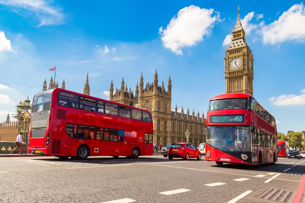 London buses and Houses of Parliament; Debt advice living in London