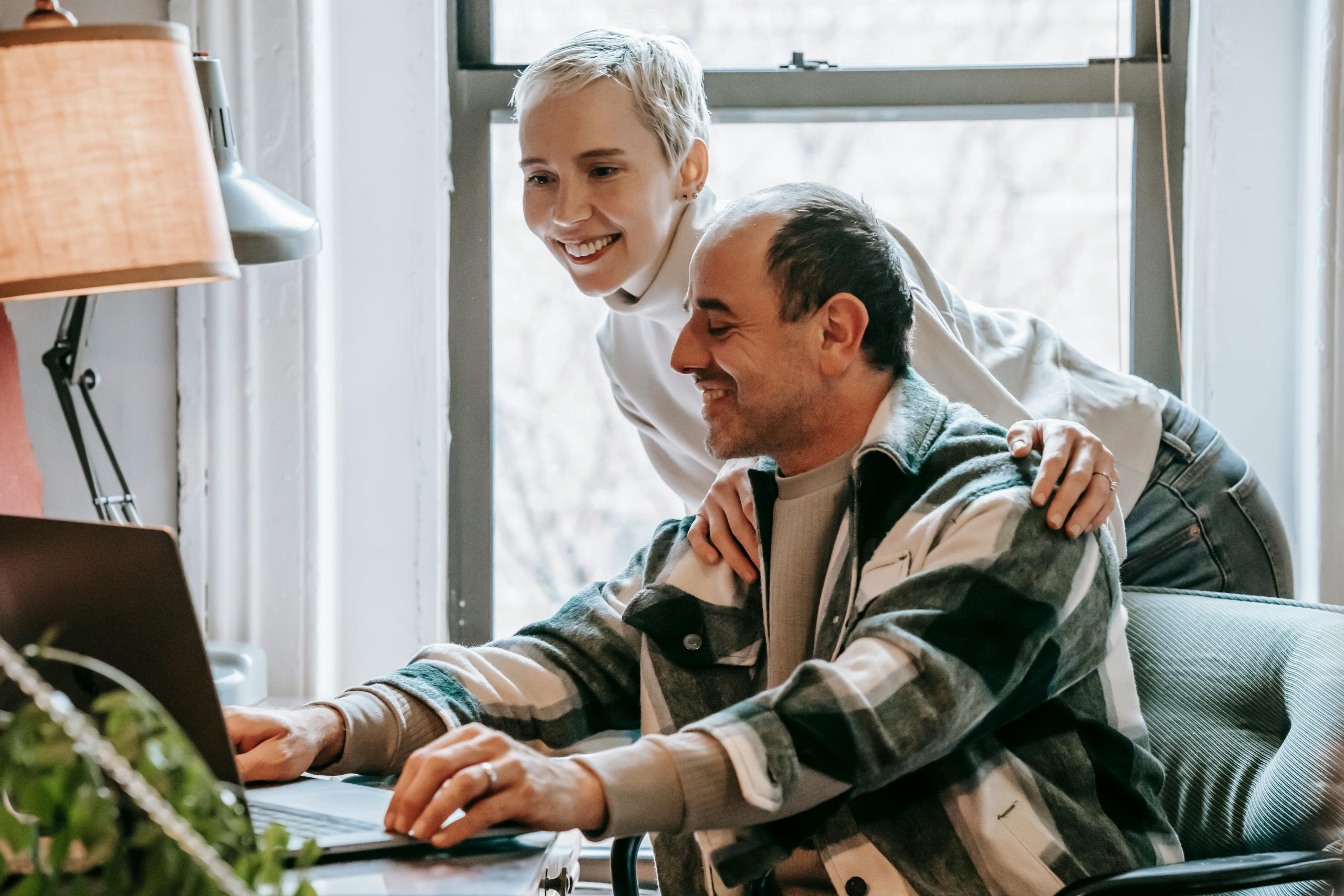 couple happy with their alternative options for debt relief