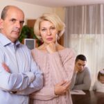 What happens to friends and family debt if you go bankrupt Unhappy senior parents showcasing friends and family debt if you go bankrupt